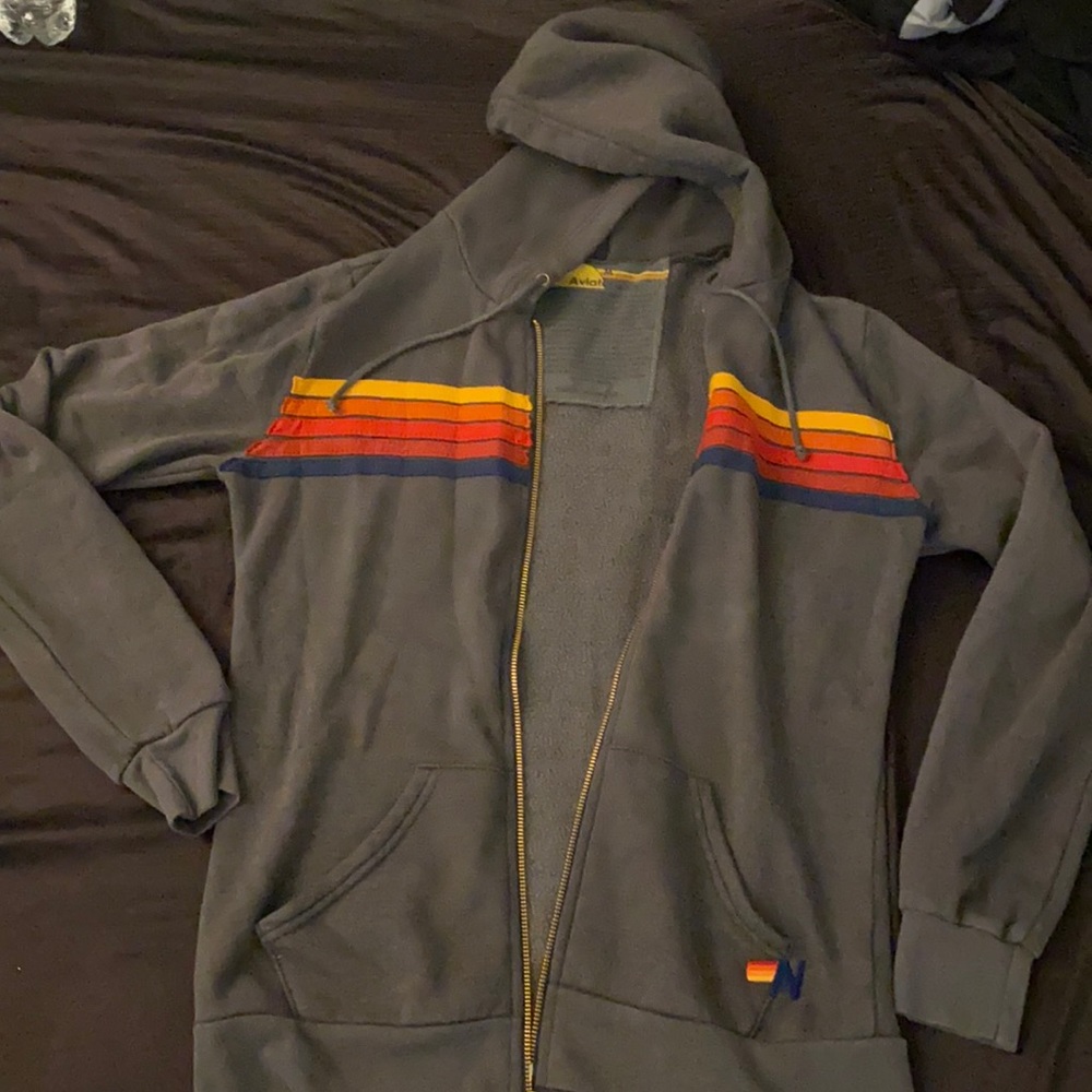 Aviator Nation rainbow zip-up! (M)